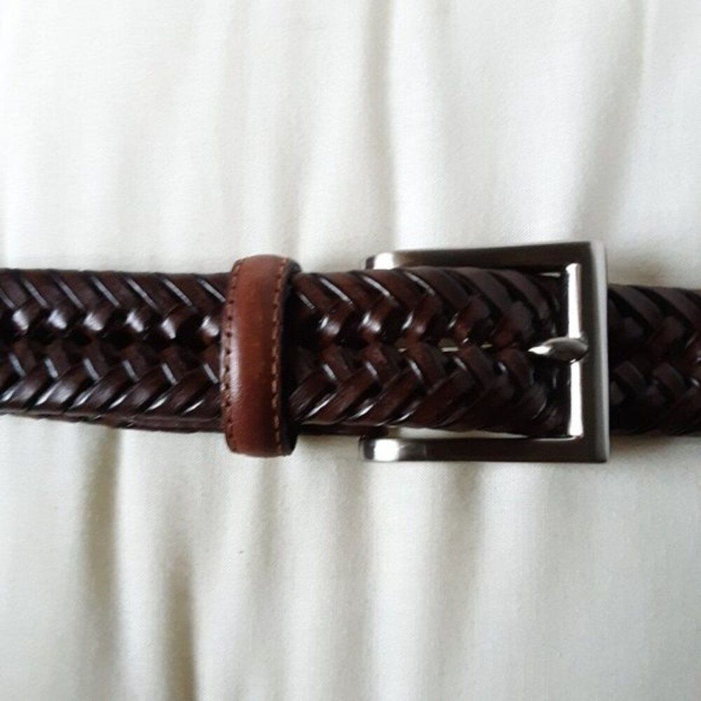 Men Vintage Faux Leather Belt 34/85